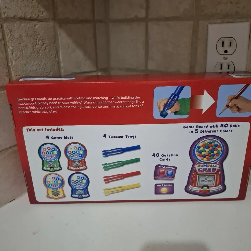 Lakeshore Gumball Grab Game Ages 3+ Fine Motor Skills MISSING 2 GUMBALLS